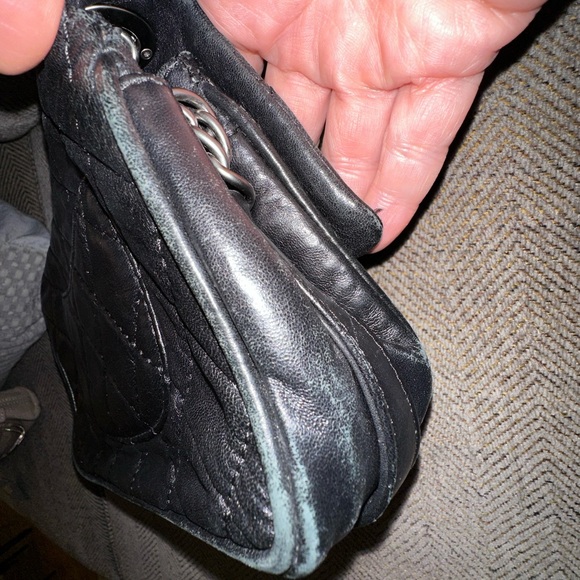 Authentic Rare 2008-2009 Black Chanel handbag with silver chain single strap - Picture 13 of 14